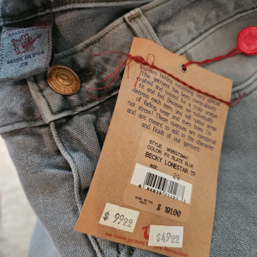 True Religion Becky Lonestar Low Rise Jeans In 29 NWT - Picture 8 of 9